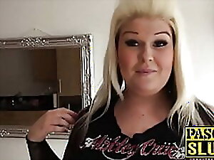 Chubby babe takes on multiple men in a wild gangbang.